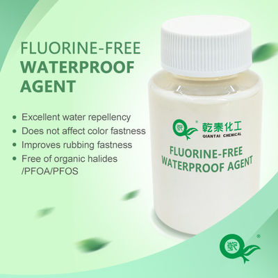 Fluorine Free Waterproof Agent / Excellent Water Repellency / Does Not Affect Color Fastness / Improves Rubbing Fastness / Free Of Organic Halides / PFOA / PFOS